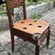 Commode scriban de marine bois laiton vintage et sa chaise