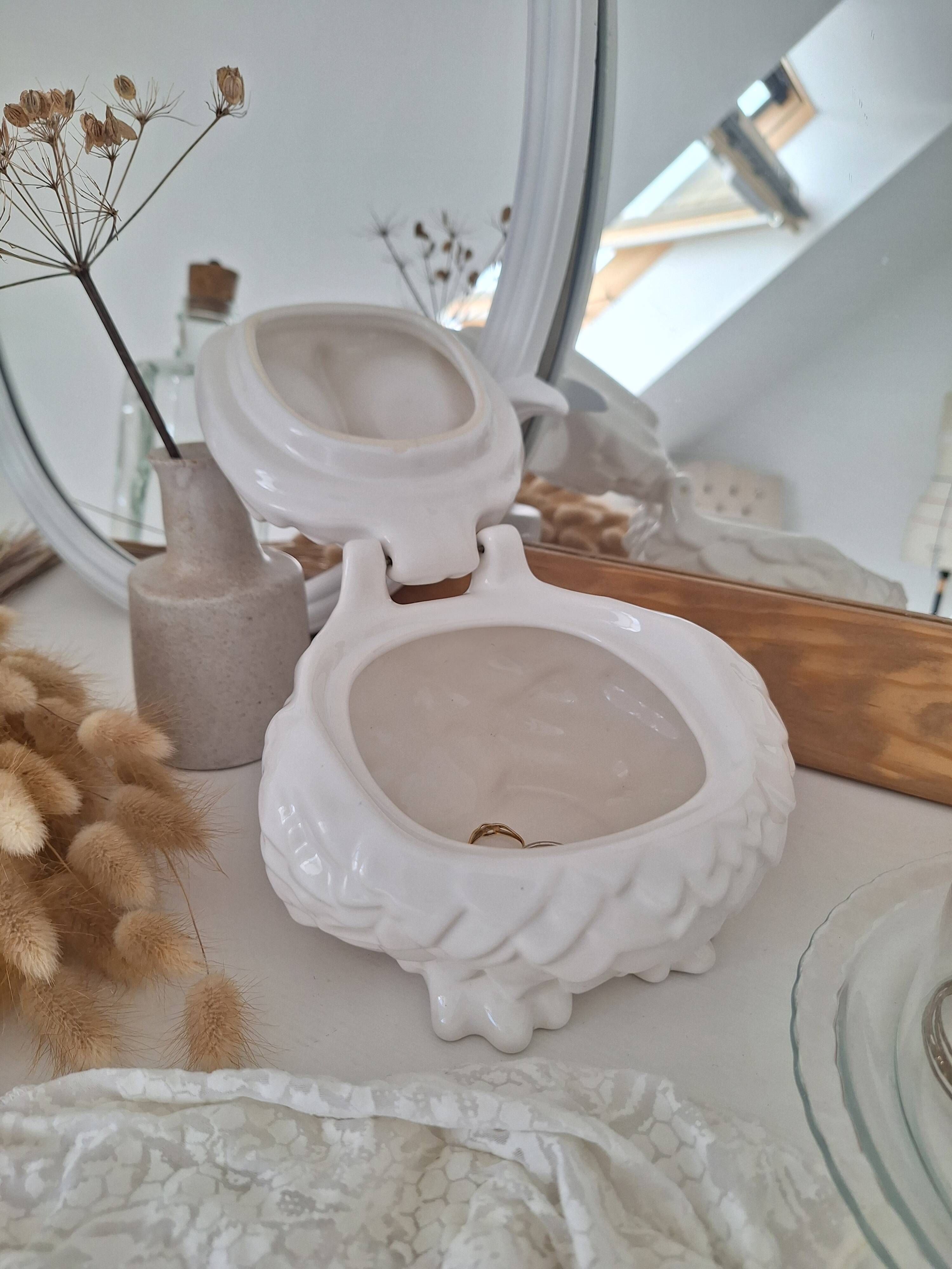 Ceramic owl box