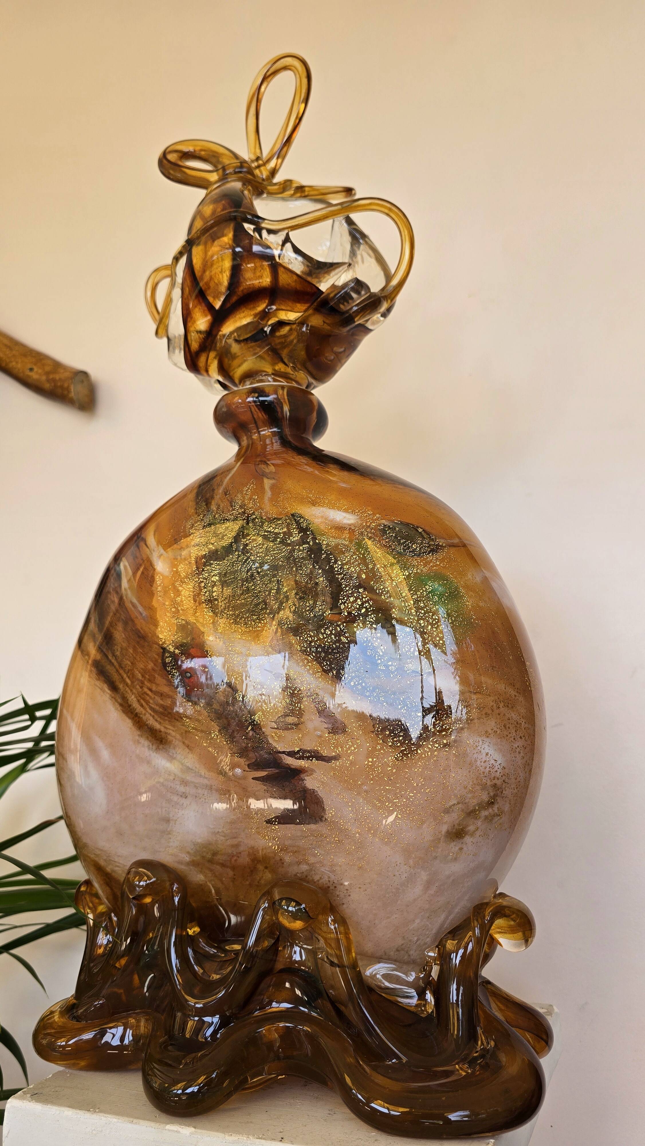 Grand monumental gourd vase — Bernard Aconito — Master Glassmaker in Biot —