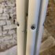 Original white lacquered metal coat rack from the 1980s