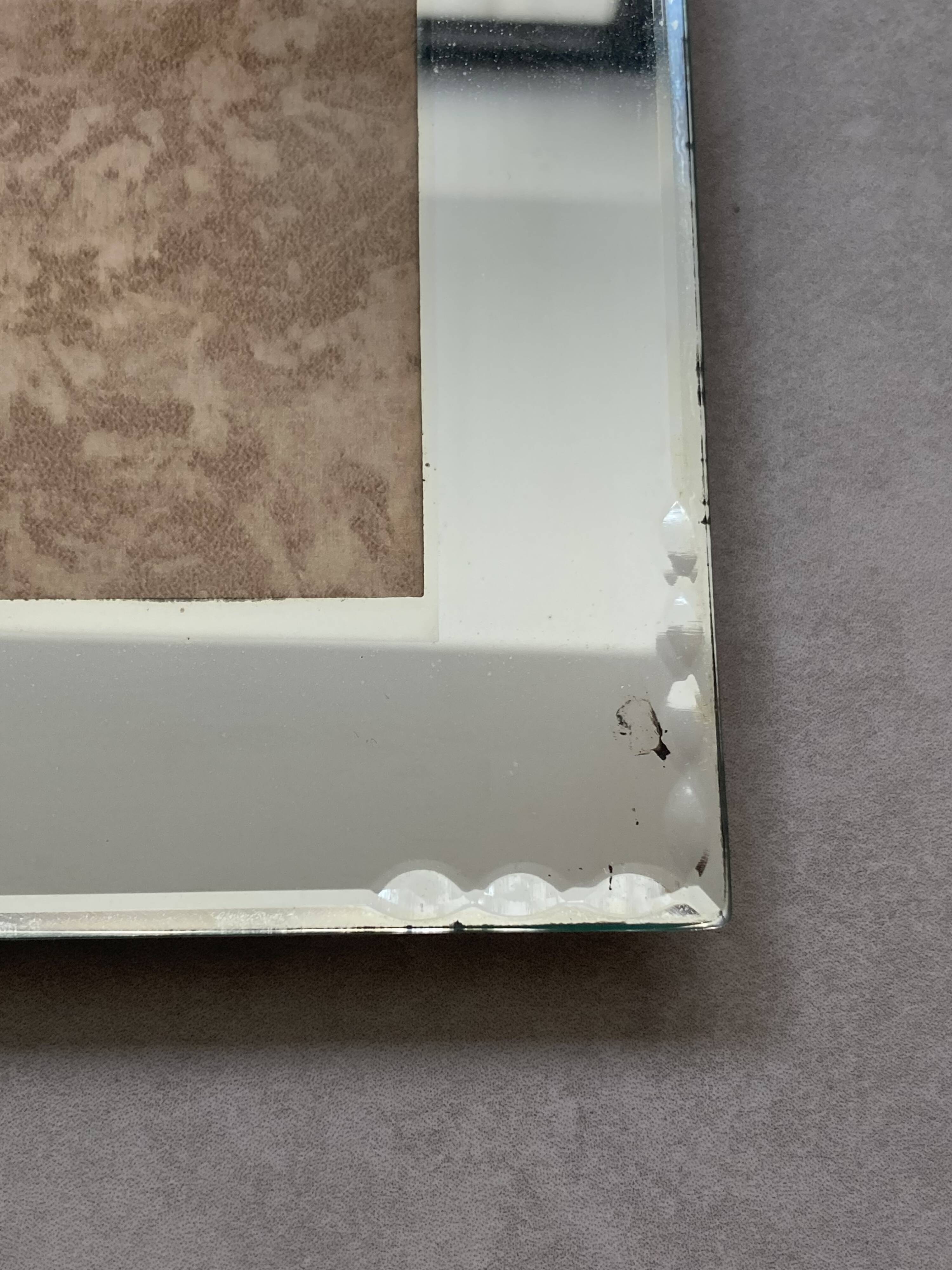 Beveled mirror photo frame 18 x 24cm 1940s