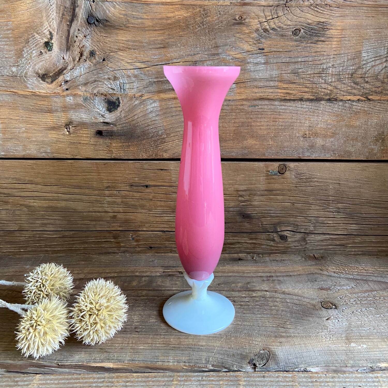 Pink opaline vase