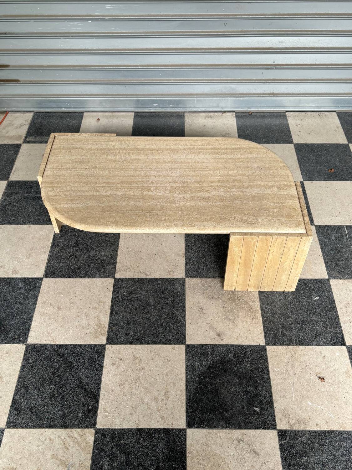Vintage travertine coffee table