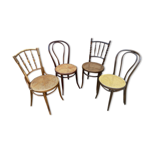 Lot de 4 chaises bistrot dépareillé