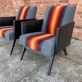 Pair of "fire" armchairs from 80's