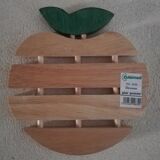 Wooden underside of apple shape