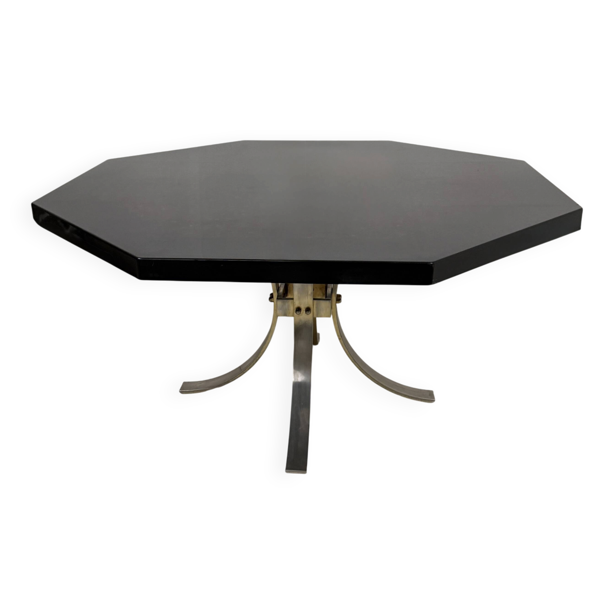 Octagonal dining table in resin, Italy 1970s