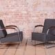 Bauhaus Armchairs in Beech and Chrome from Mücke-Melder, Czech, 1930s, Set of 2