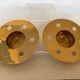Pair of star candle holders in brass