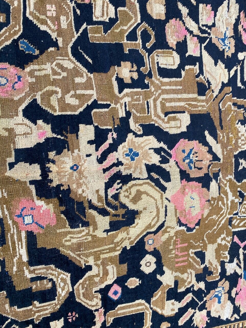 Ancient Caucasian carpet Karabagh 123x190 cm