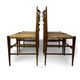 Set of 4 vintage Italian chairs in Superleggera style