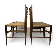 Set of 4 vintage Italian chairs in Superleggera style