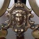 Pair of Louis-Philippe andirons with Caryatids - Bronze, cast iron - 19th century