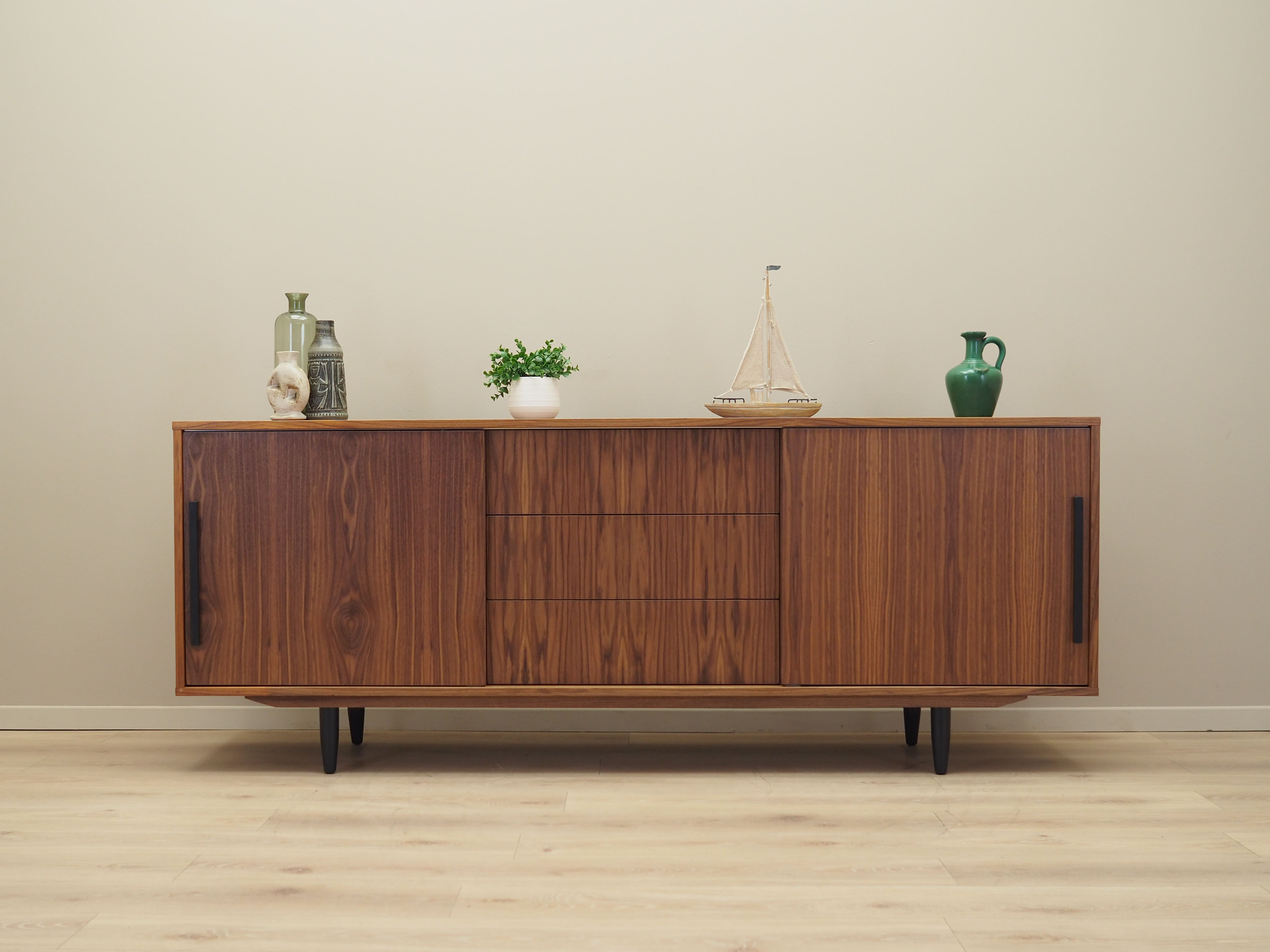 Walnut sideboard, danish design, 1990s, production: denmark