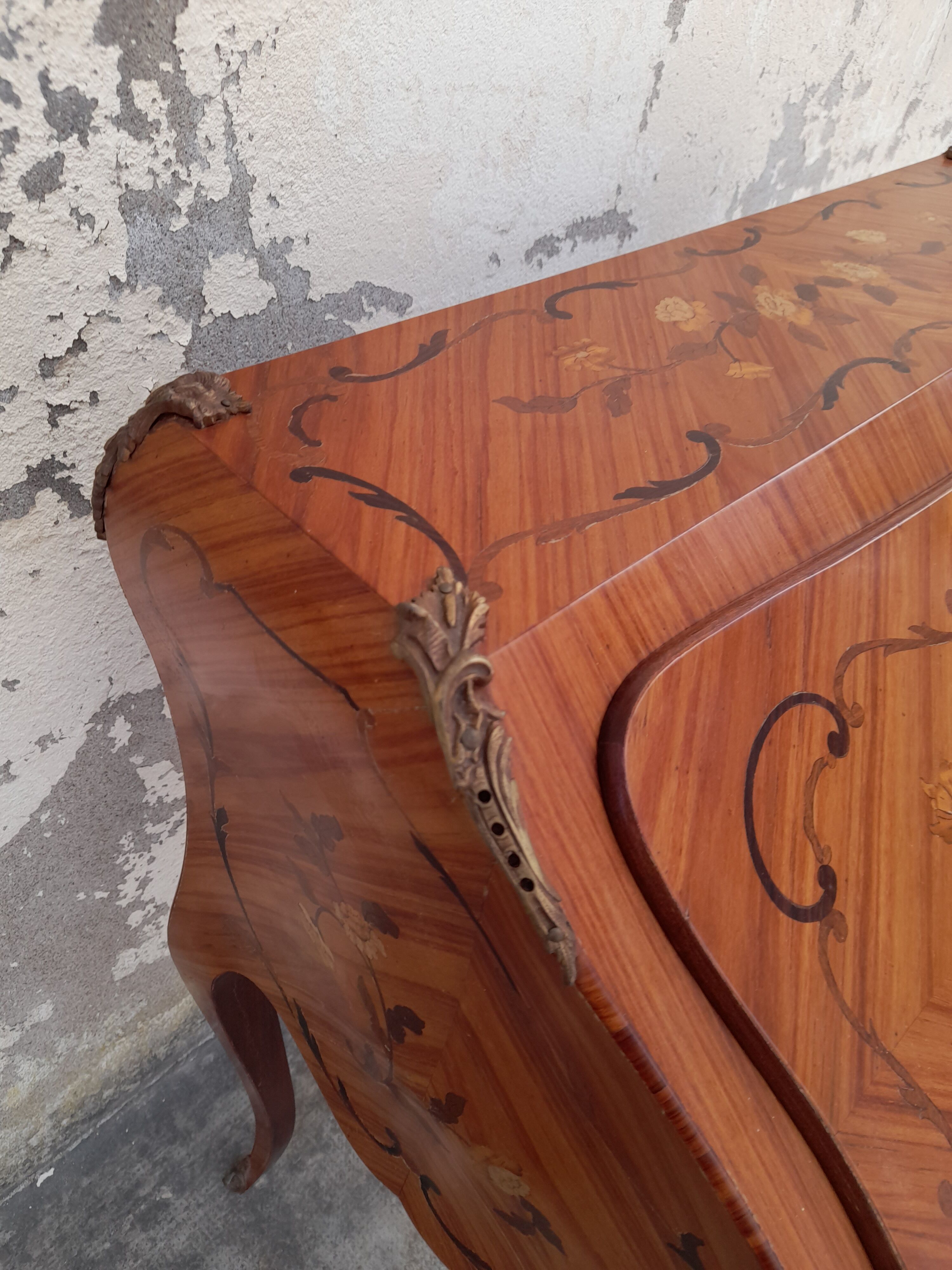 Writing desk back to donkey style Louis XV in rosewood