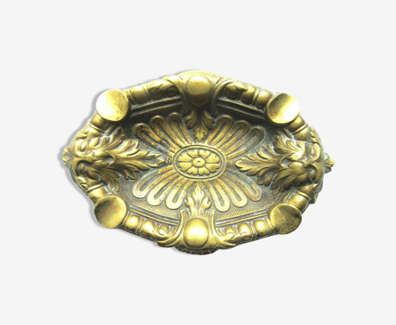 Cendrier ovale en bronze doré Napoléon III