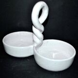 VALLAURIS, vintage ceramic pocket tray 1960 signed Ljj Laurent Jacques et Juliette 1960