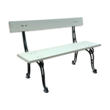 Garden bench with old cast-cast-or-cast-or-cast foot