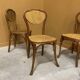 5 vintage J&J Kohn wooden and cane chairs