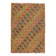 1970s Vintage Turkish Oushak Handmade Wool Cotton Orange Area Rug 158x233