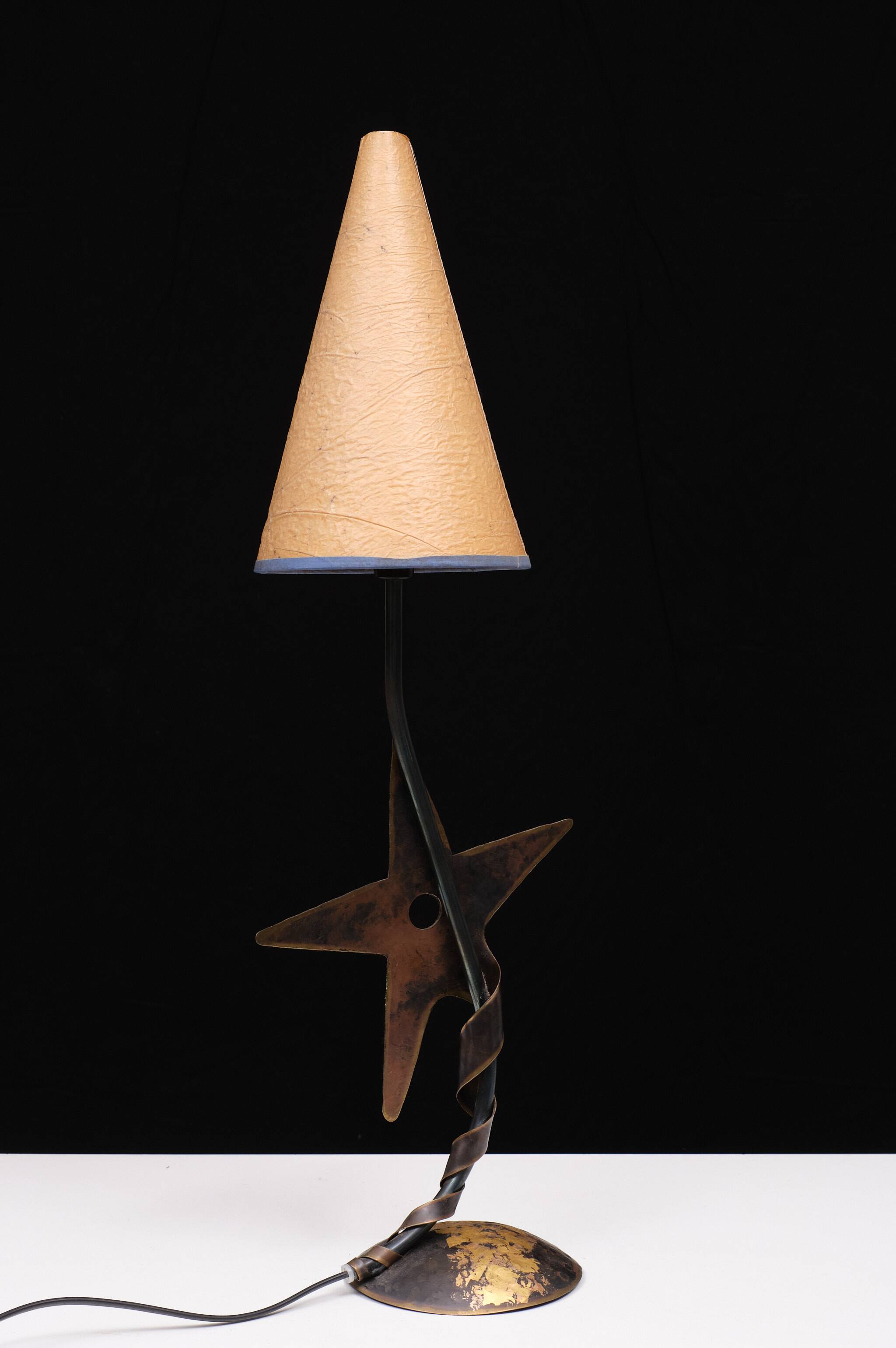 Robert Kostka handmade Star Table lamp 1980s France
