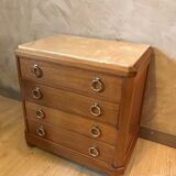 Walnut and marble dresser