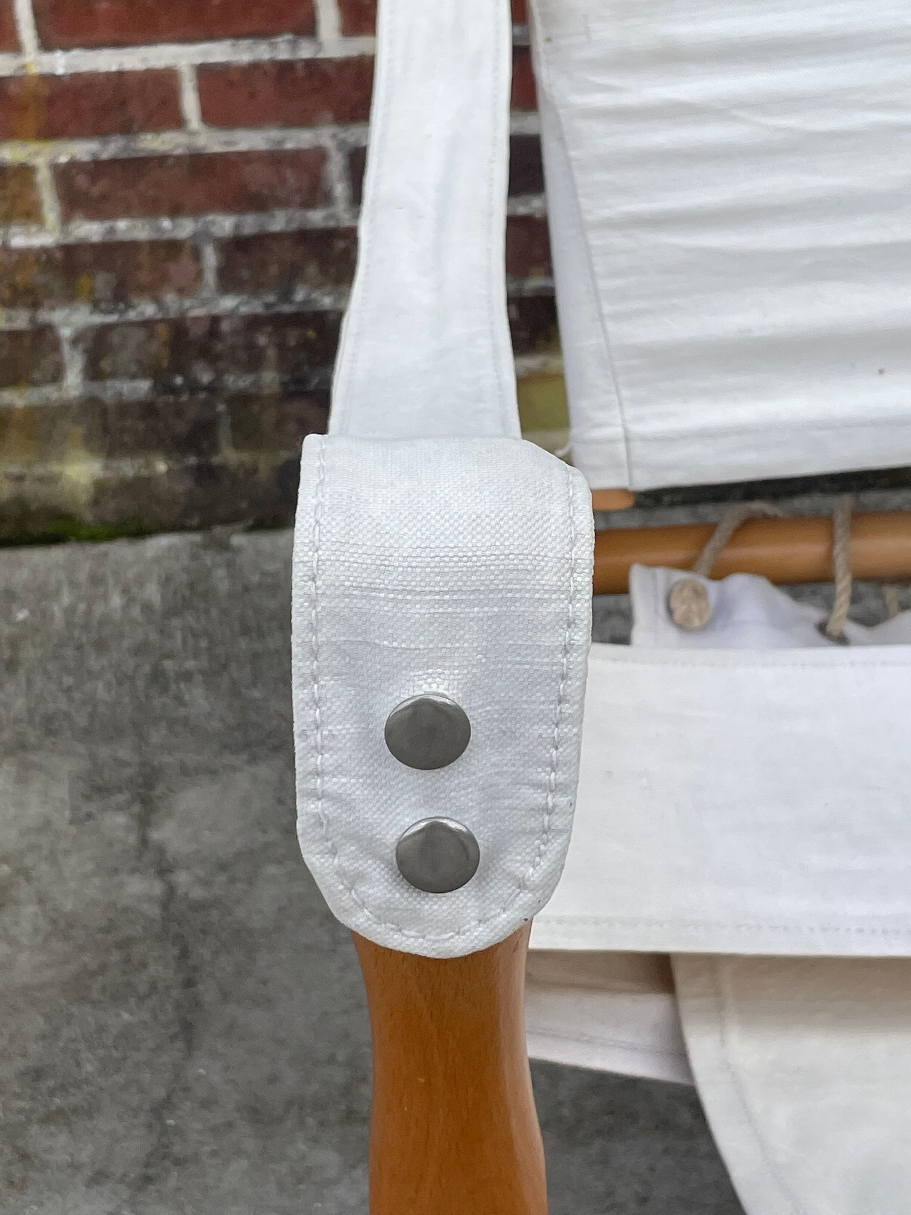 Vintage safari chair 1960s Denmark with canvas minimalist design