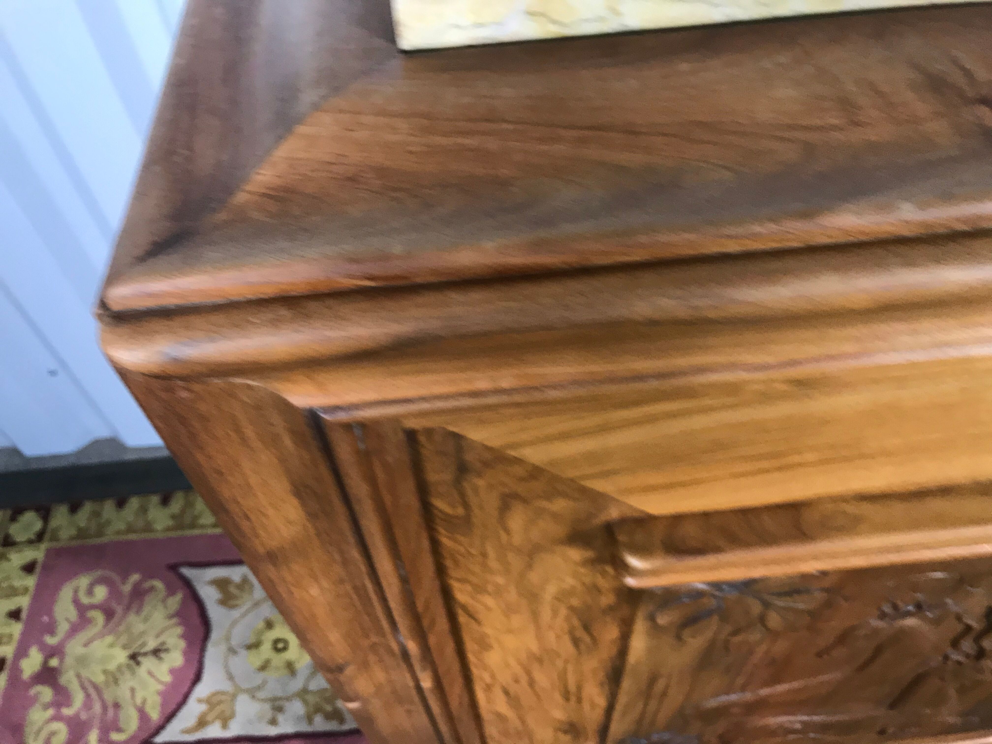 Art Deco buffet walnut carved