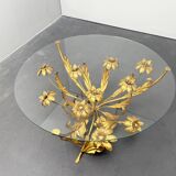 Coffee Table, Hollywood Regency Style, gold-plated Metal by Hans Kögl