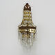 Old vintage bronze hot air balloon wall lamp with glass grapevines. Year 50 60