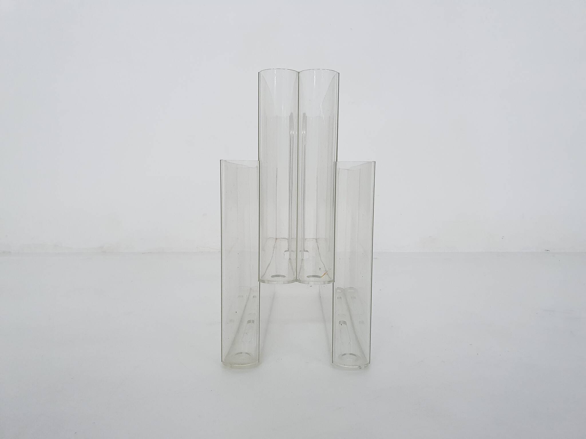 Transparent Giotto Stoppino for Kartell magazine stand, Italy 1960's