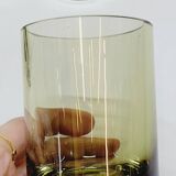 4 vintage whiskey glasses in smoked glass bubble design tapio wirkkala?