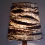 Vintage olive wood lamp 1960