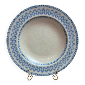Large antique English deep plate B.p.w.&m. Milan – Ironstone