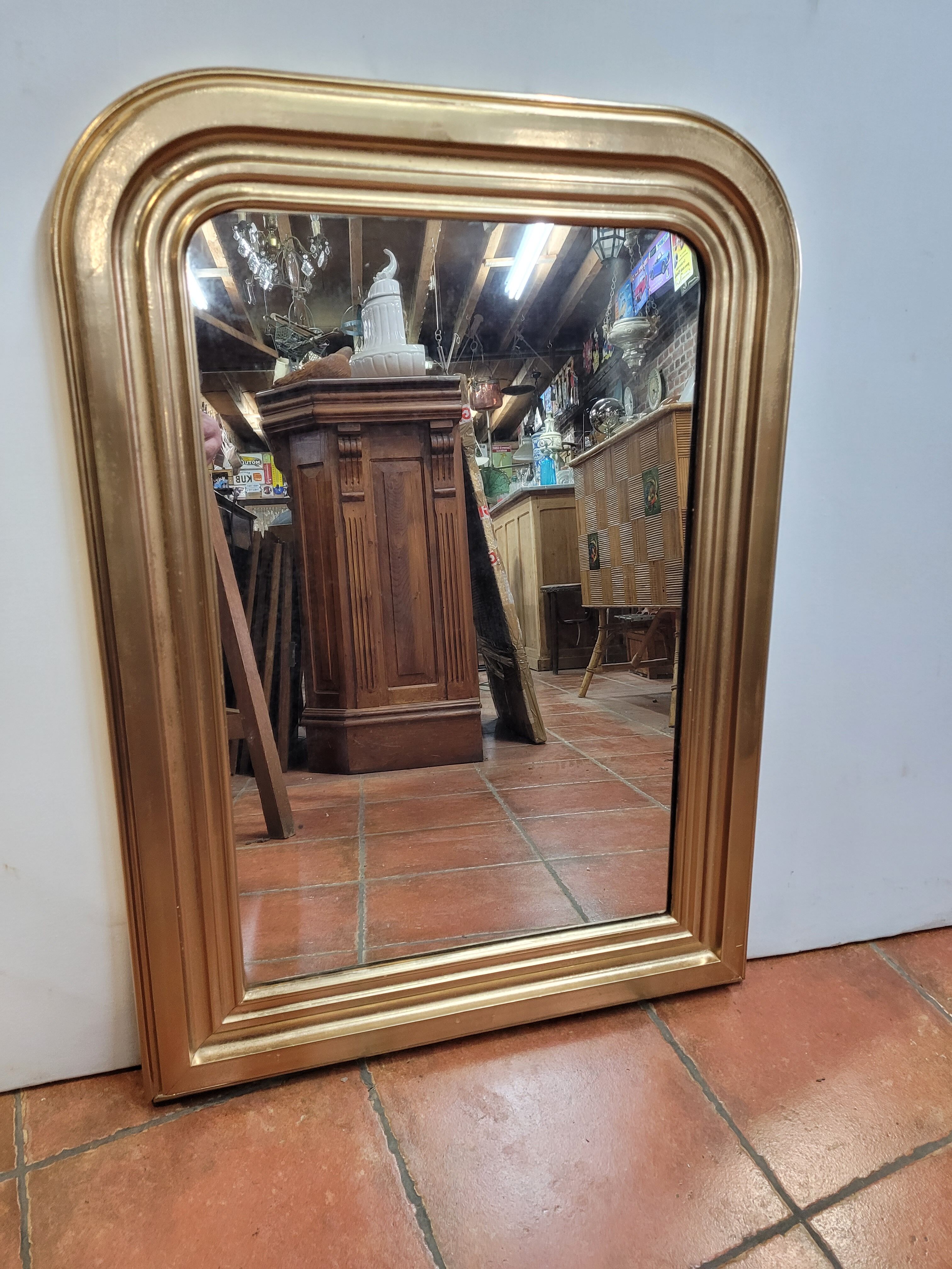 Old gilded Louis Philippe mirror