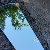 Mirror mirror of the 60s metal black and gold