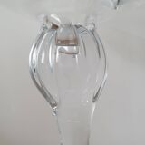 Large crystal fruit bowl on foot