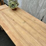 Raw wood farmhouse table