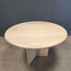 Round Italian travertine dining table 1970s