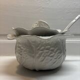 White cabbage slip tureen