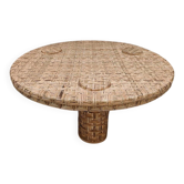 HKliving round design rattan coffee table