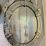 Bevelled venetian mirror, pediment, high 114 cm