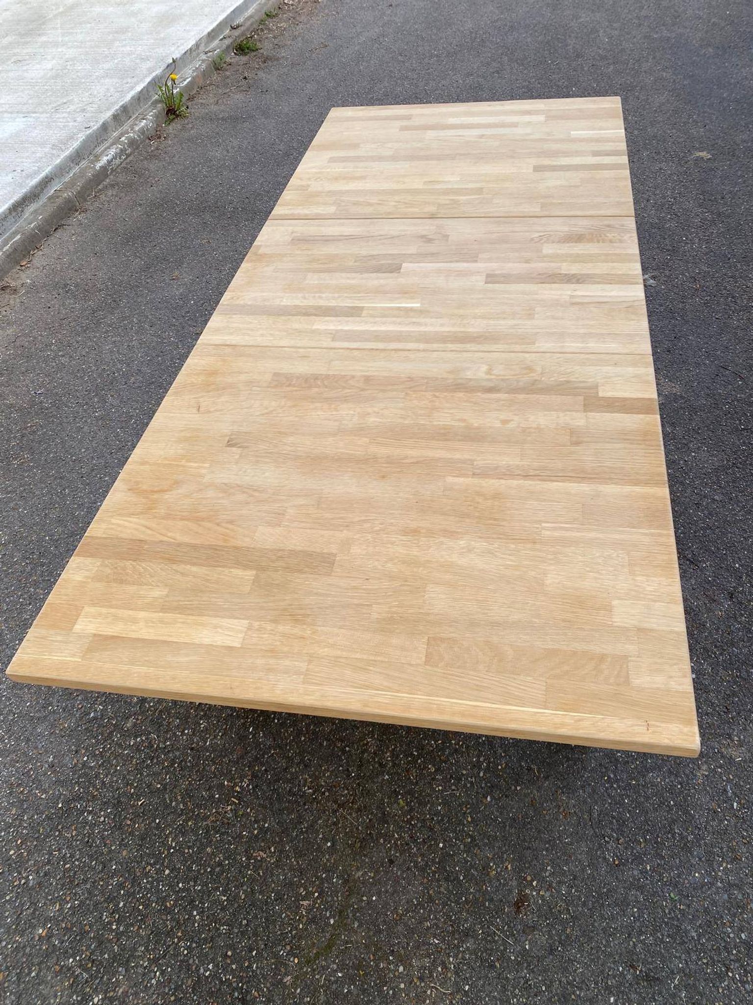 Table à manger scandinave rénovée en chêne 145-200cm