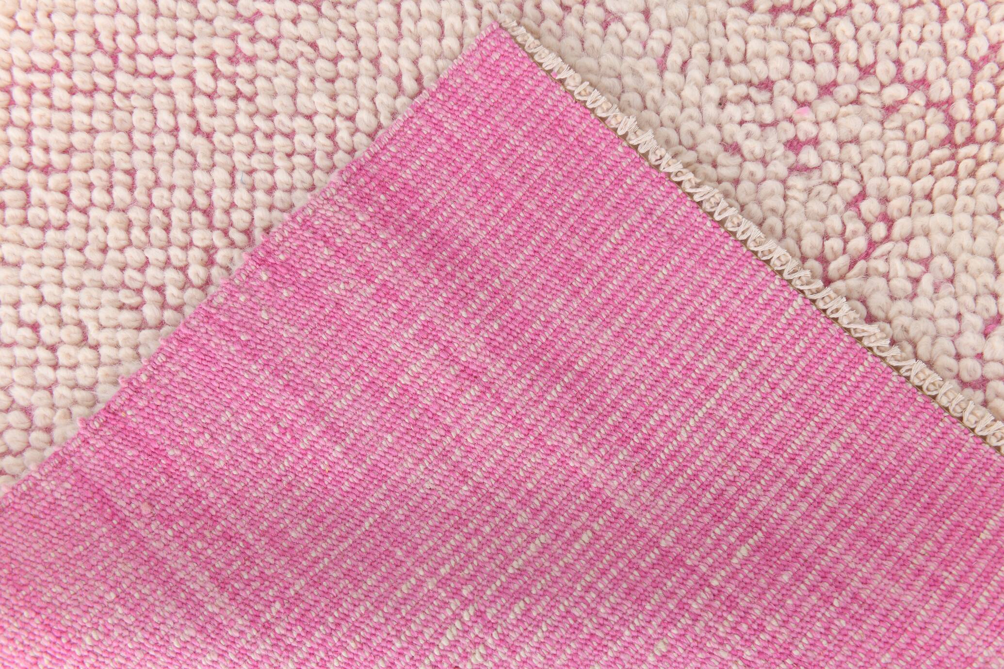 6x10 Soft Pastel Pink Handmade Vintage Rug, 193x300Cm SK 34942