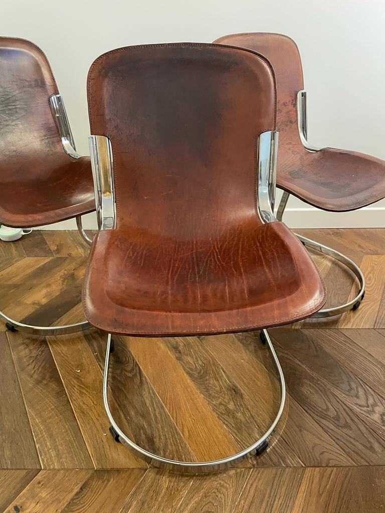 Set de 4 Chaises Design Cidue , Italie années 70