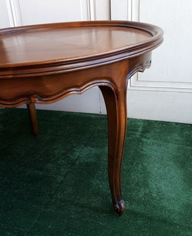 Louis XV-style solid cherry coffee table early 20th century