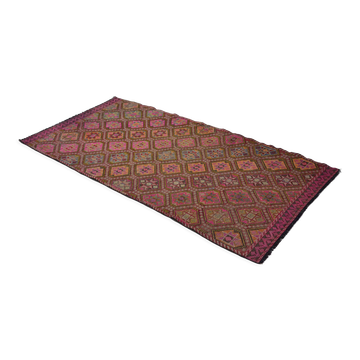 Anatolian handmade kilim rug 267 cm x 137 cm