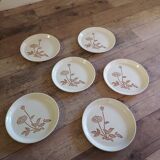 6 plates in light sandstone