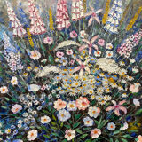 Bouquet of flowers signed Barro