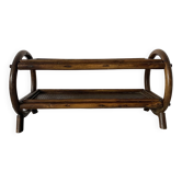 small rattan shelf with 2 shelves